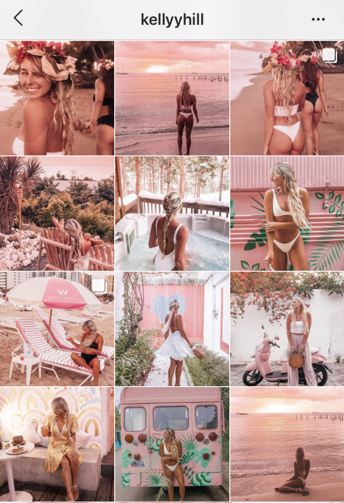 Creamy Pink Instagram theme Aesthetic @kellyyhill