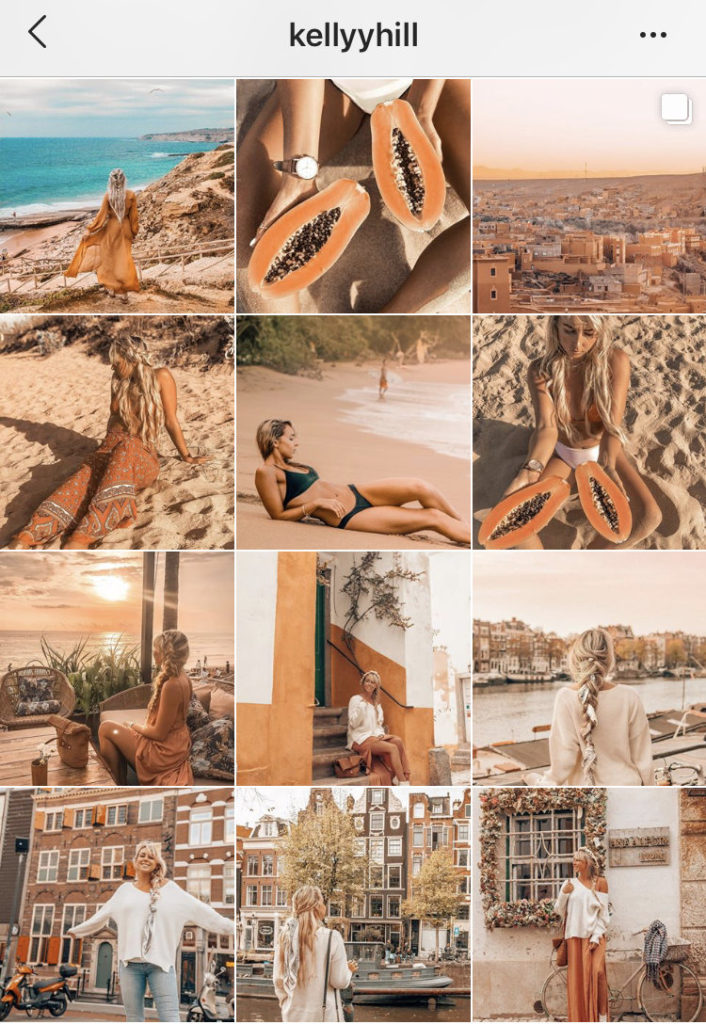 Creamy Orange Instagram theme Aesthetic @kellyyhill