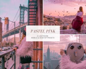 pastel pink lightroom mobile and desktop presets