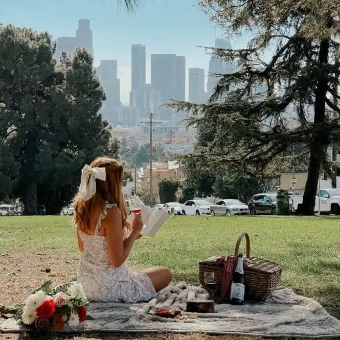 everett park teardrop park best parks in los angeles with skyline view